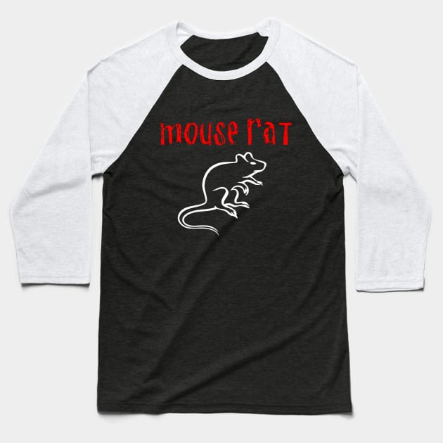 Mouse Rat Baseball T-Shirt by Clobberbox